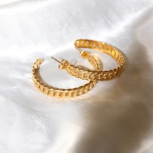 Gold plated Stainless Steel Hoop Earrings SALE